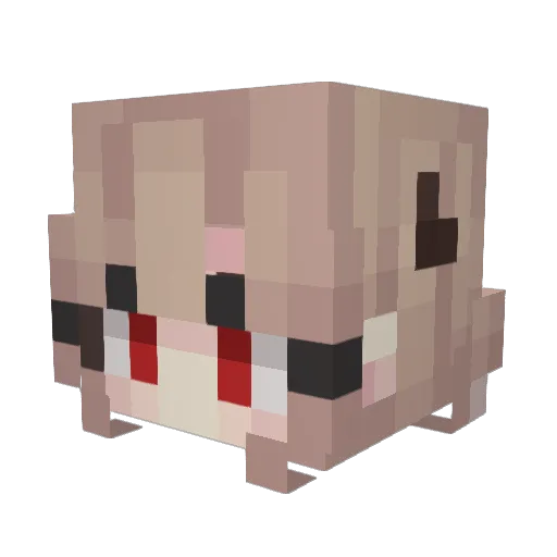 mejuwka Minecraft avatar head, 3D render