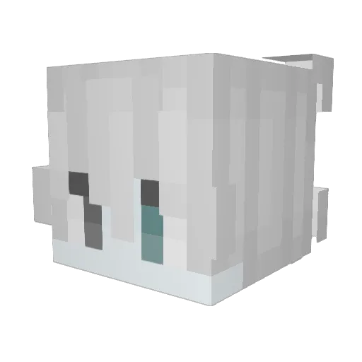 mekau Minecraft avatar head, 3D render