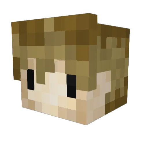 mekiNa1 Minecraft avatar head, 3D render