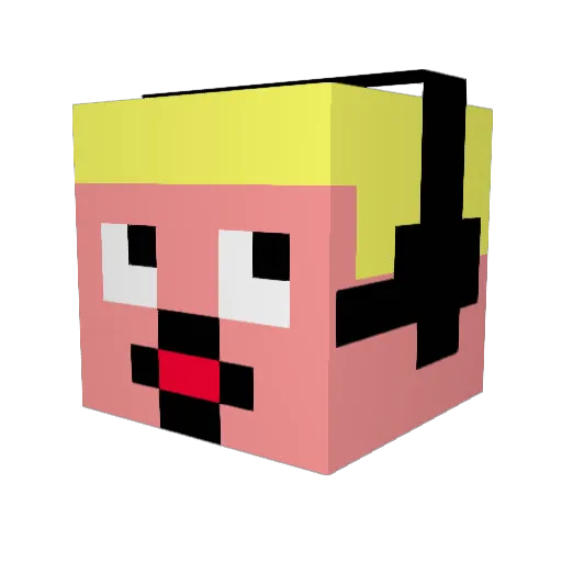 mekk0 Minecraft avatar head, 3D render