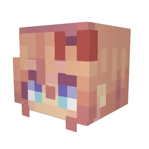 mekkoid Minecraft avatar head, 3D render
