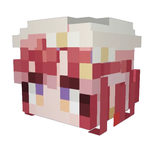 meko_fan Minecraft avatar head, 3D render
