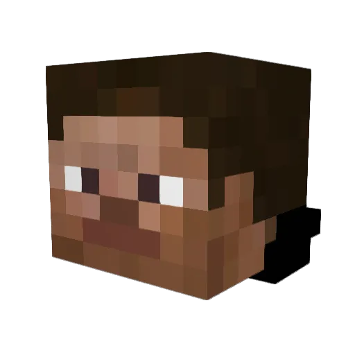 meksrc Minecraft avatar head, 3D render