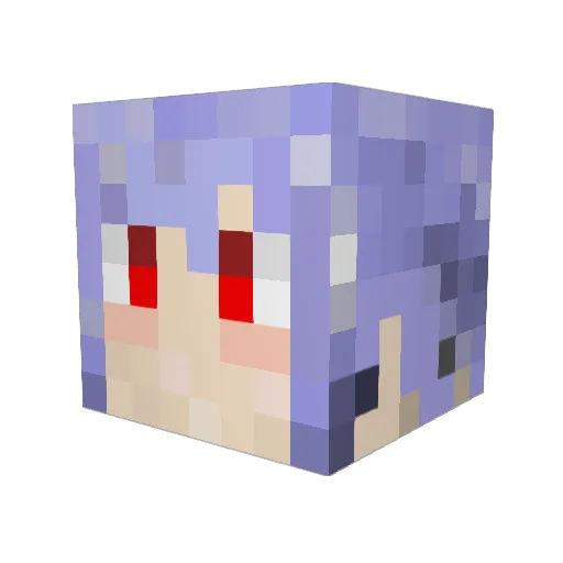 mekuru_k Minecraft avatar head, 3D render