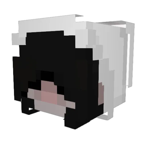 mel007 Minecraft avatar head, 3D render