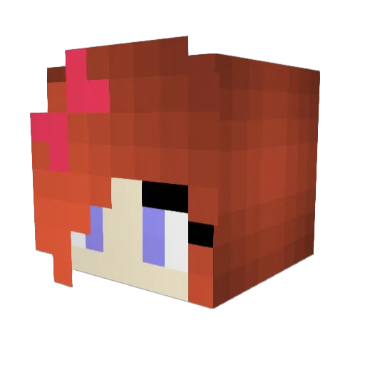 mel22izzy Minecraft avatar head, 3D render