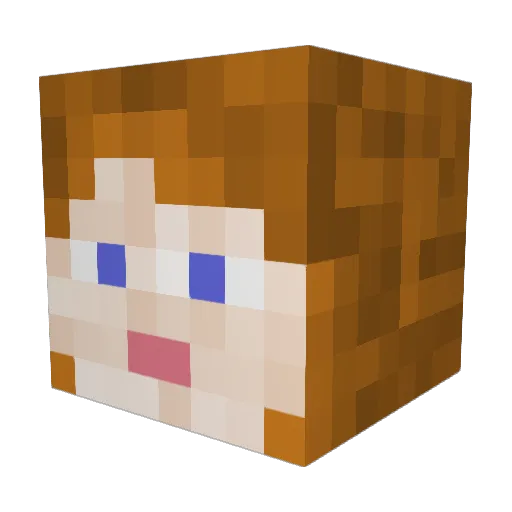 mel615 Minecraft avatar head, 3D render