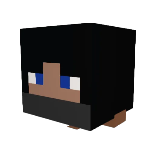 mel64600 Minecraft avatar head, 3D render