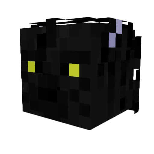 melain Minecraft avatar head, 3D render