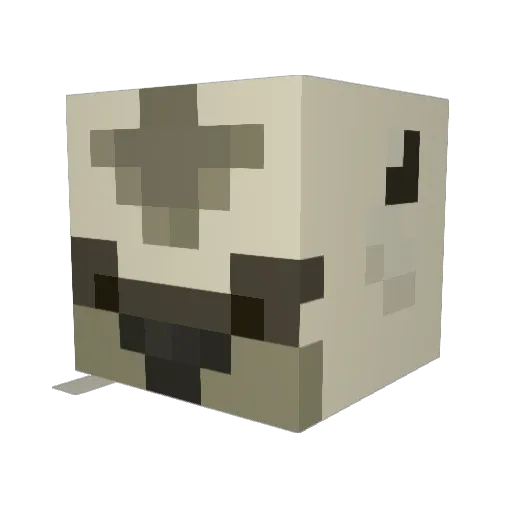 melanator Minecraft avatar head, 3D render