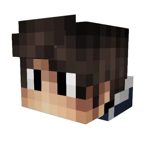 melancholysoup_ Minecraft avatar head, 3D render