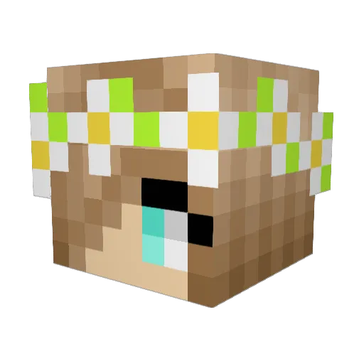 melanie10 Minecraft avatar head, 3D render