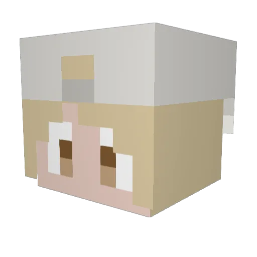 melaniexii Minecraft avatar head, 3D render