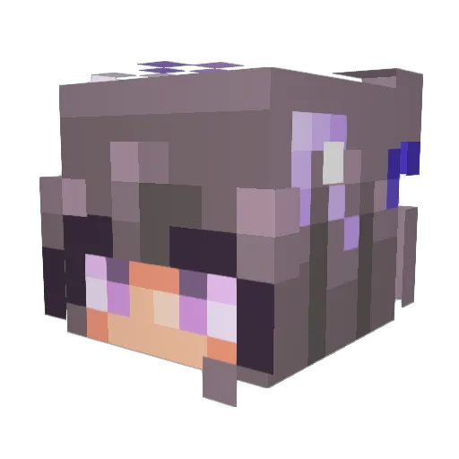 melanya Minecraft avatar head, 3D render