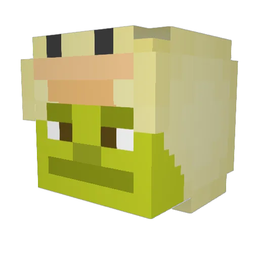 melatoningumie Minecraft avatar head, 3D render