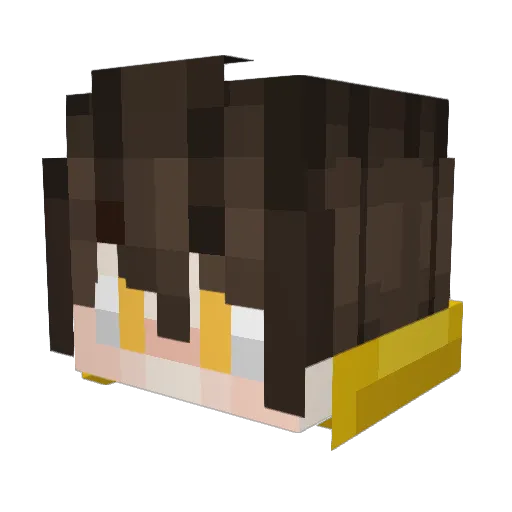 melatonisti Minecraft avatar head, 3D render