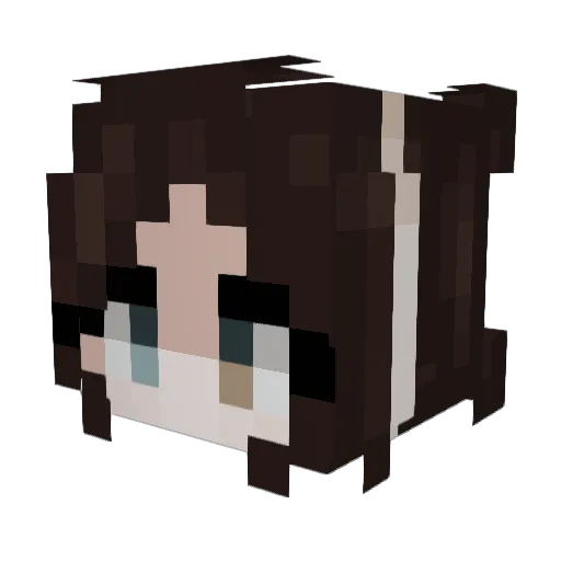 melaxoxo Minecraft avatar head, 3D render