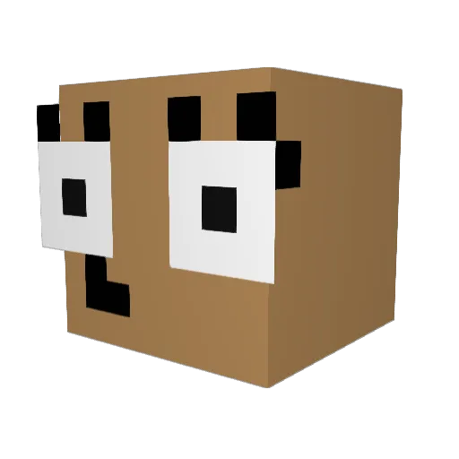 melboxy Minecraft avatar head, 3D render