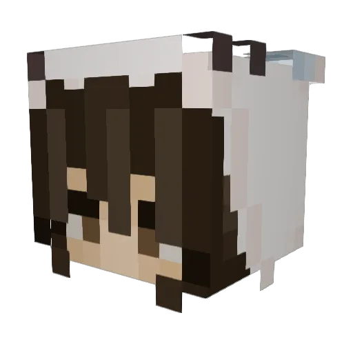 melbruhnie Minecraft avatar head, 3D render