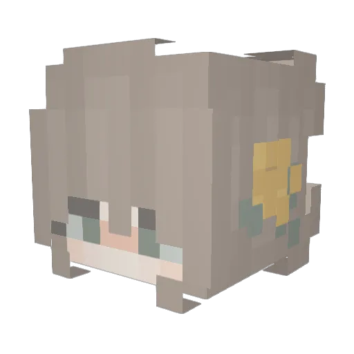 melcia566 Minecraft avatar head, 3D render