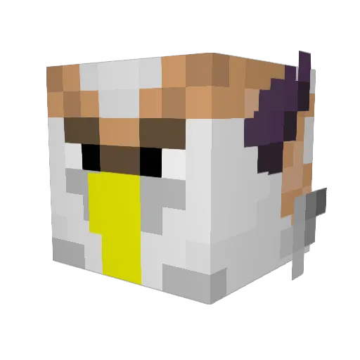 meldoni Minecraft avatar head, 3D render