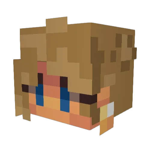 meleaaa Minecraft avatar head, 3D render