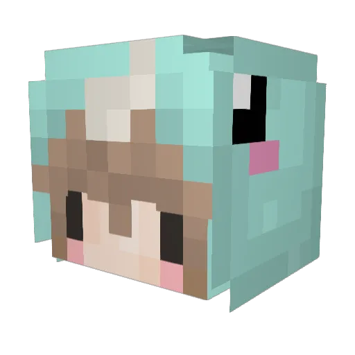 melichab Minecraft avatar head, 3D render