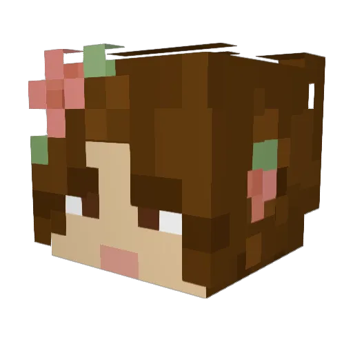 meliciouslyy Minecraft avatar head, 3D render