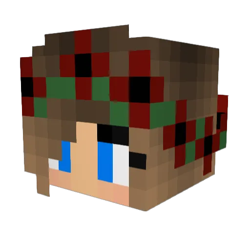 melicopteree Minecraft avatar head, 3D render