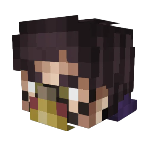 melight6031 Minecraft avatar head, 3D render