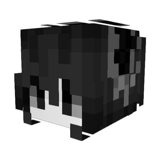 melighted Minecraft avatar head, 3D render