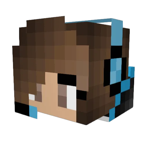 meligro Minecraft avatar head, 3D render