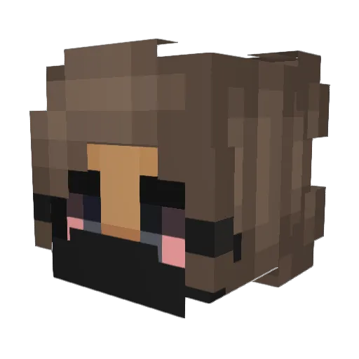 melii21 Minecraft avatar head, 3D render