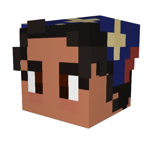 meliibee Minecraft avatar head, 3D render