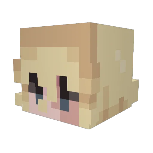 melikeikra Minecraft avatar head, 3D render