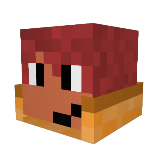 melikelofi Minecraft avatar head, 3D render