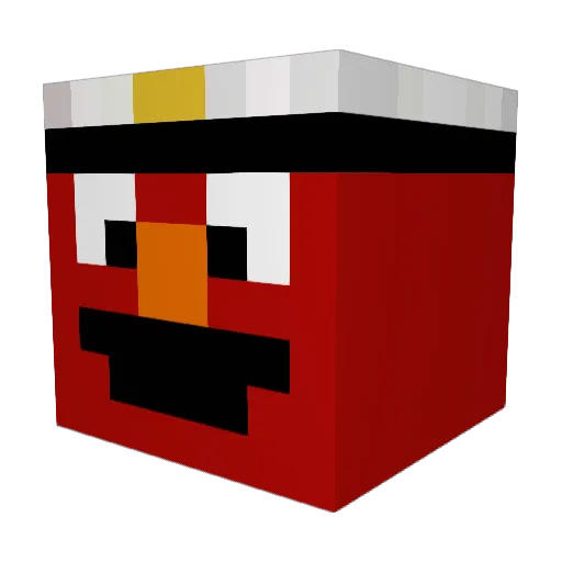 melikemoko Minecraft avatar head, 3D render