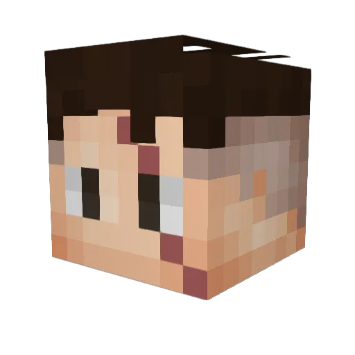 melin233 Minecraft avatar head, 3D render