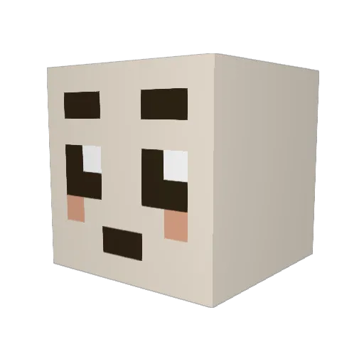 melina997 Minecraft avatar head, 3D render