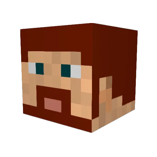 melindor_pl Minecraft avatar head, 3D render