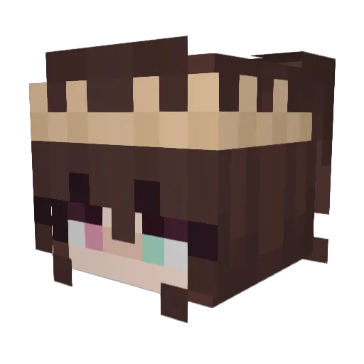 melione_live Minecraft avatar head, 3D render