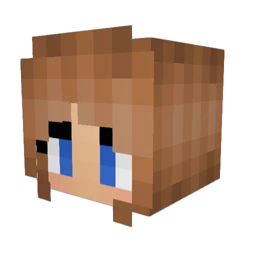melipino Minecraft avatar head, 3D render