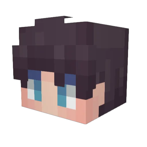 melirez Minecraft avatar head, 3D render
