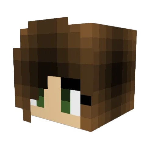 melisaa Minecraft avatar head, 3D render