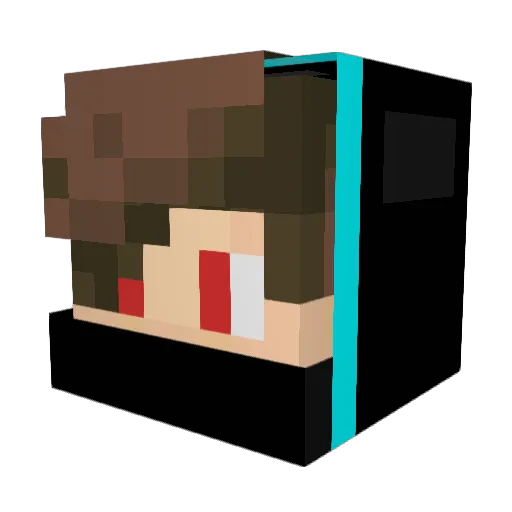 melisko3 Minecraft avatar head, 3D render