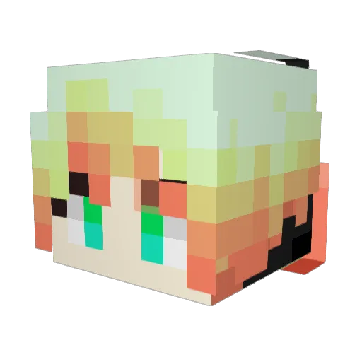 melissa_24 Minecraft avatar head, 3D render