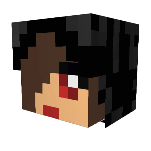 melissavirus Minecraft avatar head, 3D render