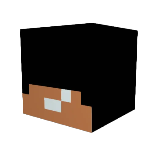 melisterminator Minecraft avatar head, 3D render