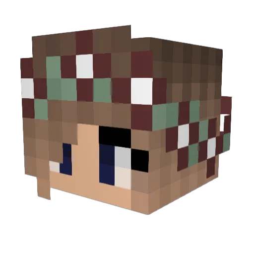 melita16 Minecraft avatar head, 3D render
