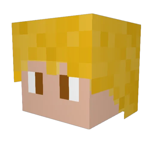 melk24 Minecraft avatar head, 3D render